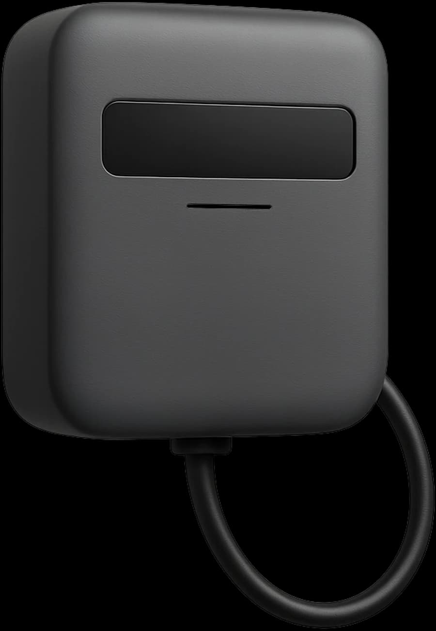 EcoFlow PowerPulse 2 EV charger, a compact dark wall unit with a display